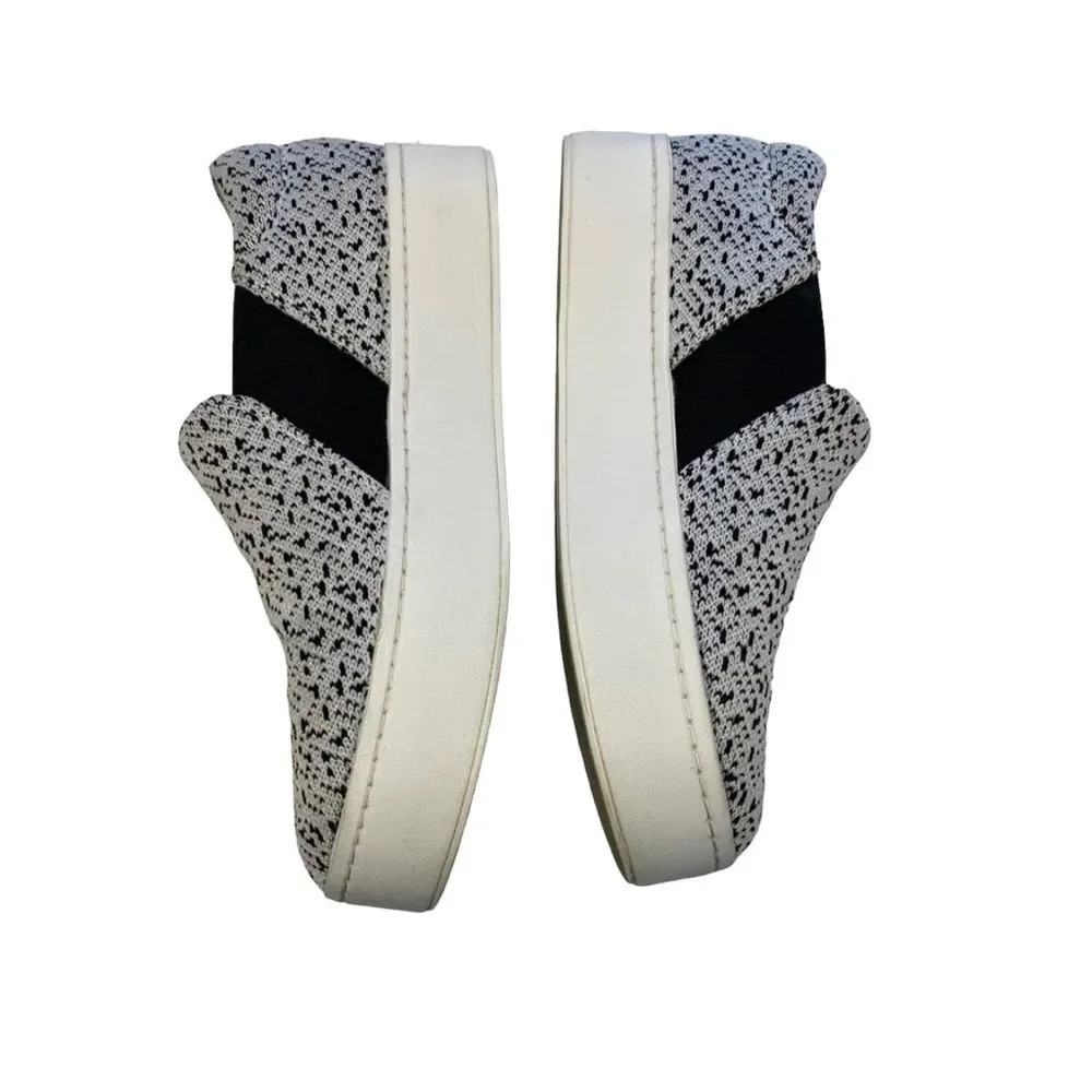 VINCE Warren Platform Slip-On Sneakers black white Size 8.5